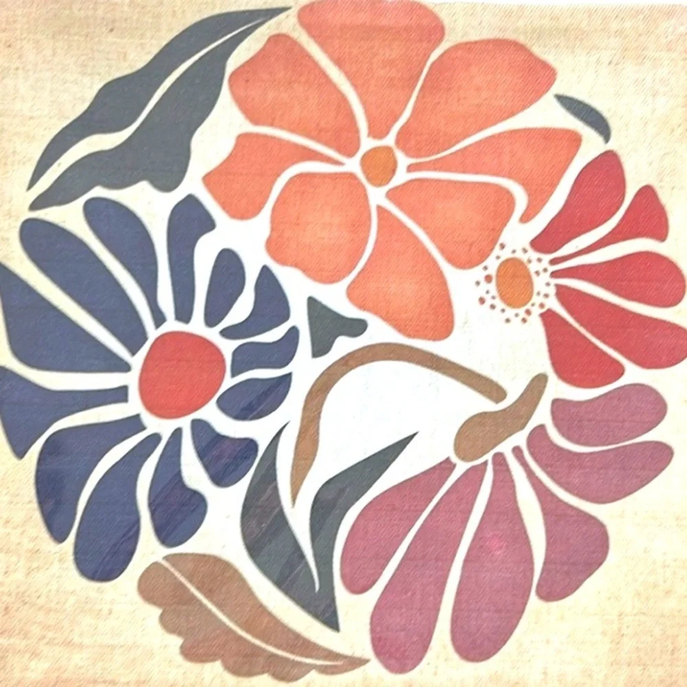 Matte FLORAL Canvas Wall Art Small Space 8 x 8 Wall Art NEW